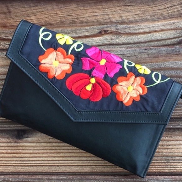 Mexican Embroidered Wristlet - Picture 2 of 2